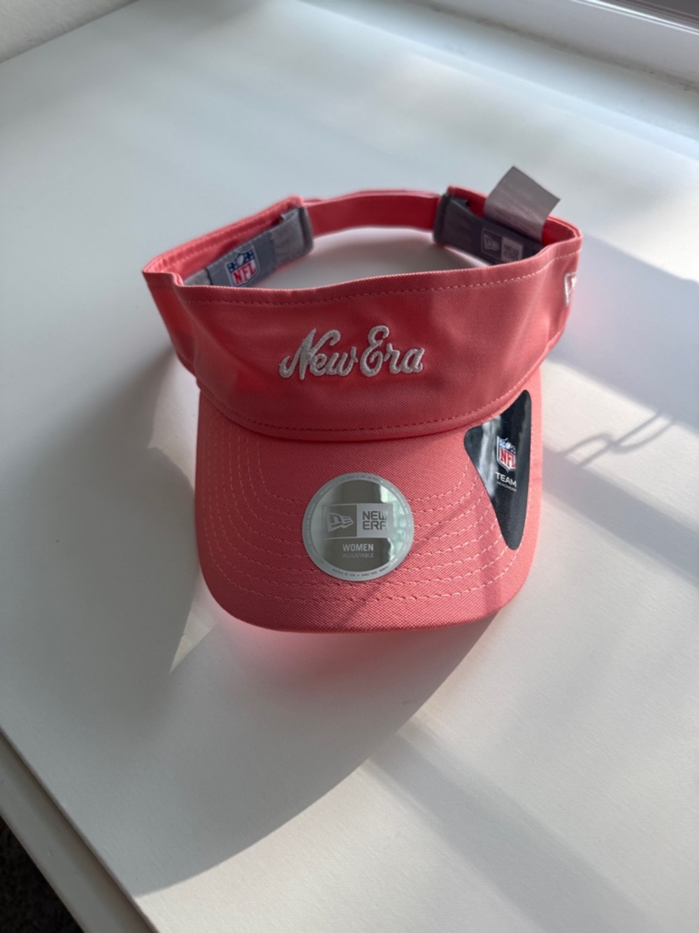 New Era Coral Pink Women's Visor - Script Logo